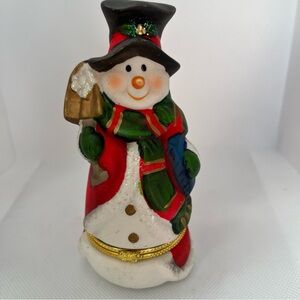 Festive Snowman Figurine Trinkets